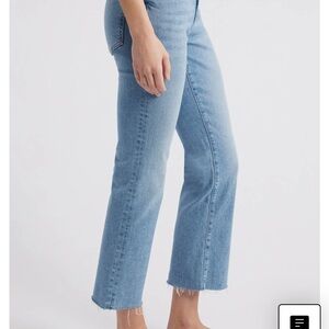 Madewell Kick Out Raw Hem Crop Jeans